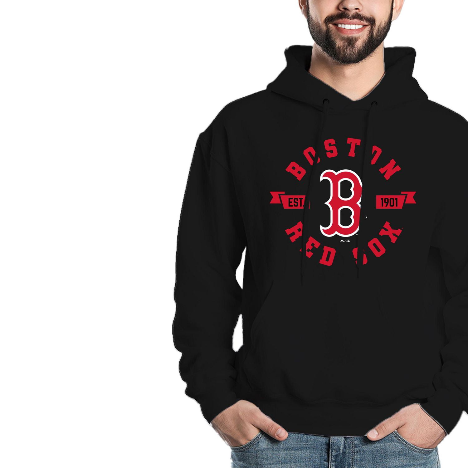 Sweat à capuche à manches longues Circle MLB Boston Red Sox pour hommes *Exclusivité en ligne