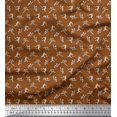 thumbnail image 1 of Soimoi Poly Georgette Fabric Dot,Cricket Player & Bat Sports Print Fabric by The Yard 52 Inch Wide, 1 of 3