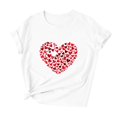 thumbnail image 2 of YLHFASHION T-Shirts de la Saint-Valentin pour Femmes 2025 Décontractés à Col Rond à Manches Courtes T-Shirts Mode à Imprimé Graphique de Cœur Hauts Tee Liquidation T-shirt à Manches Courtes pour Femmes, 2 of 5