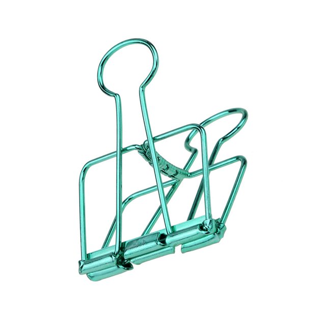 pitrice 20 Pieces Metal Paper Clip Electroplated Solid Color Replacement Home School Examination Papers Clips Accessories Green 25mm