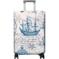 thumbnail image 1 of Travel Luggage Cover Suitcase Protector Fits 18-32 Inch Luggage Wheel Covers Patterned Travel Related Items Flower Luggage Protector Elastic Luggage Anti-scratch Suitcase Cover XL, 1 of 5