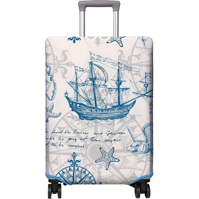 Travel Luggage Cover Suitcase Protector Fits 18-32 Inch Luggage Wheel Covers Patterned Travel Related Items Flower Luggage Protector Elastic Luggage Anti-scratch Suitcase Cover XL