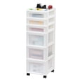thumbnail image 2 of IRIS 6 Drawer Plastic Storage Cart with Organizer Top Clear/White, 2 of 7
