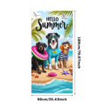 thumbnail image 3 of Bright Colors Hello Summer Dog Banner Tropical Design Beach Theme for Summer Party Outdoor Decoration Beach Events, 3 of 4