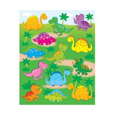 Carson Dellosa CD-168018 Autocollants en Forme de Dinosaures 78 Paquets