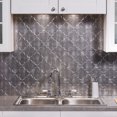 thumbnail image 3 of Fasade 18in x 24in Monaco Crosshatch Silver Backsplash Panel 5 Pack, 3 of 6