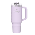 thumbnail image 1 of Cirkul 40oz All-Day StrawSip Double-Wall Insulated Stainless Steel Tumbler with Handle, Lilac (Light Purple), 1 of 5