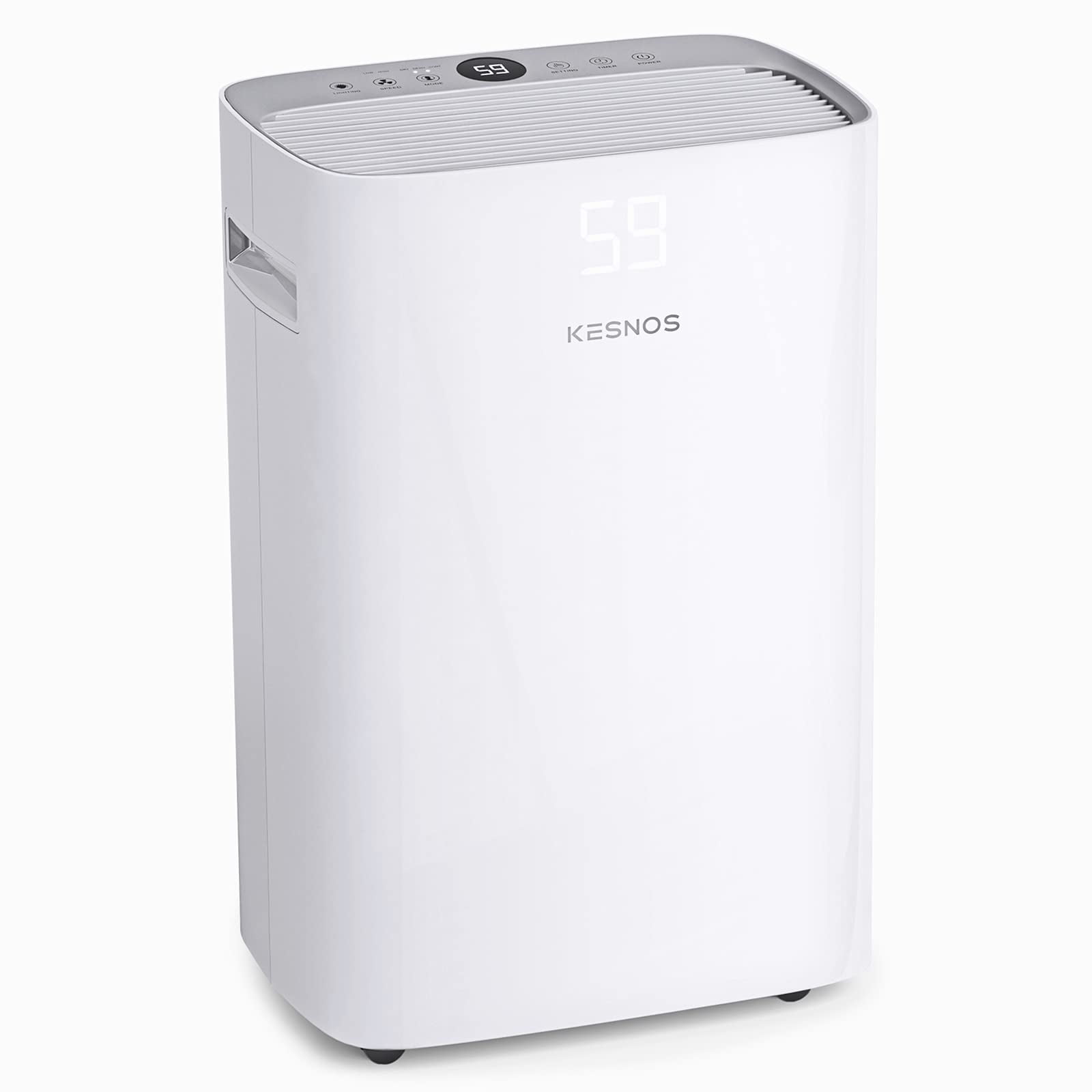 Kesnos 3500 Sq. Ft Dehumidifier for Basements and Home, 50 Pint Dehumidifier Removes Moisture with Auto Shut Off, Continuous and Manual Drainage for Basement,Home, Office, Bathroom and Bedroom