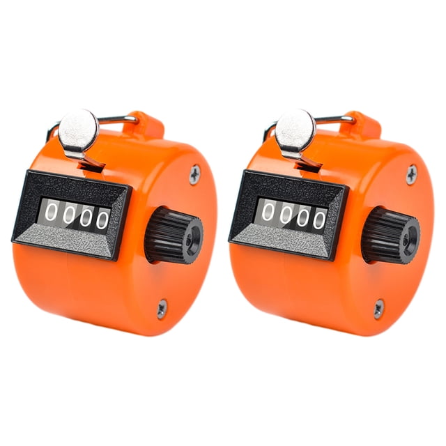 maskred 2pcs Materials Unisex Manual Counting Tally For Clear Scale Clear Accurate Scale Orange 1Set