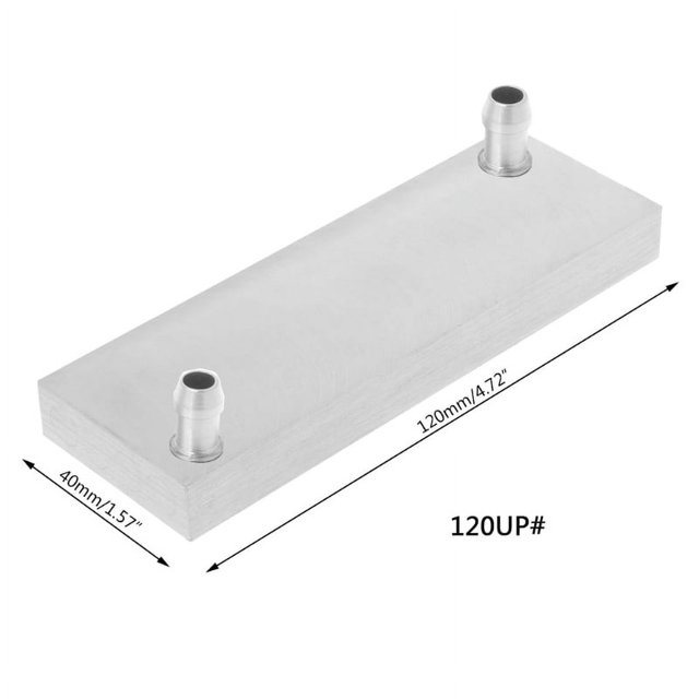40x120mm Primary Aluminum Water Cooling Block Heat Sink System For PC Laptop CPU 120UP (40x120mm)