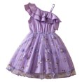 thumbnail image 2 of LOVZFMLL 3-8year Kid's Fashion Solid Color Sequin Zipper Short Sleeved Round Neck Dress, 2 of 9