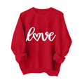 thumbnail image 2 of TIMIFIS Chandails Rouges de la Saint-Valentin pour Femmes Col Rond Manches Longues Chandail Ample Décontracté Tenues Printemps Automne Chandail Cœur Chemises - Printemps/été, 2 of 4