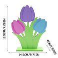 thumbnail image 2 of EGNMCR Easter Decorations For The Home Easter Decor Easter Wooden Crafts Painted Rabbit Chick Tulips Eggs Table Decoration Crafts Ornaments Easter Decorations, 2 of 2