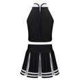 thumbnail image 2 of Miaeowve Ensemble Jupe Mini Plissée Sans Manches pour Filles 2 Pcs Tenue de Cheerleading Noir 16, 2 of 7