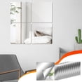 thumbnail image 1 of 12-Pack 6x6 Inch Acrylic Self-Adhesive Mirror Tiles, Flexible Shatterproof Plastic Reflective Wall Stickers for Home DIY Decor, 1 of 7
