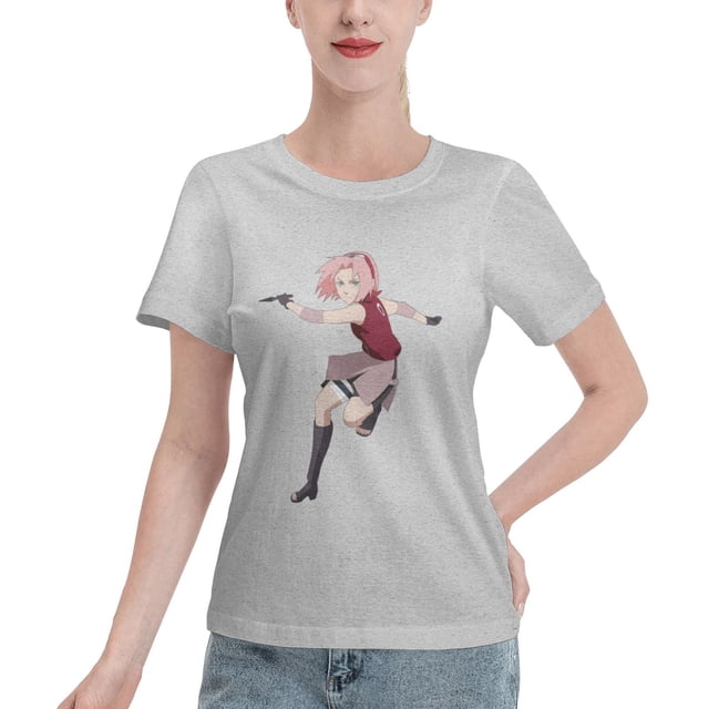 Women's Basic Short Sleeve T-Shirt Naruto Sakura