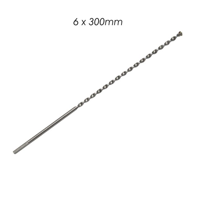 300mm Long Masonry Concrete Drill Bit Triangle Shank 6mm Drill