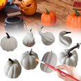 thumbnail image 4 of 8x Artificial Harvest Pumpkins Assorted Size Artificial Vegetables for Halloween, 4 of 9