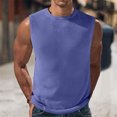 thumbnail image 1 of DPTALR Men Casual Solid Pullover Round Neck Sports Tank Tops Blouse, 1 of 6