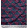 thumbnail image 1 of Soimoi Polyester Crepe Fabric Bird & Heart Print Fabric by The Yard 52 Inch Wide, 1 of 3