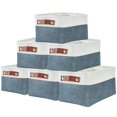 thumbnail image 1 of DECOMOMO Paniers de Rangement pour Étagères Bacs de Rangement Durables Petits (Gris Ardoise et Blanc, Lot de 6), 1 of 5