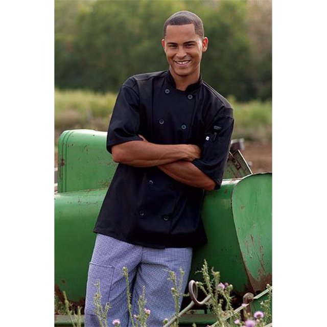 Uncommon Threads 0429-0107 Montego Chef Coat in Black - 3XLarge