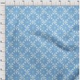 thumbnail image 4 of oneOone Polyester Spandex Light Blue Fabric Asian Ornamental Craft Projects Decor Fabric Printed By The Yard 56 Inch Wide, 4 of 5