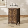 thumbnail image 5 of HOMCOM 2 Drawer Vertical File Cabinet with Silent Slides, Rustic Farmhouse Filing Cabinet with Barn Doors for A4/Letter Size, Printer Stand with Storage for Home Office, Rustic Brown, 5 of 5
