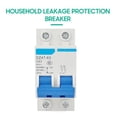 thumbnail image 2 of Yeacher Disjoncteur Miniature à Courant Résiduel 2 Pôles 400V Protecteur de Fuite Électrique pour la Maison Installation sur Rail DIN DZ47-63, 2 of 8
