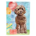 thumbnail image 1 of Carolines Treasures CK3243CHF Joyeux Anniversaire Drapeau Cockapoo Marron Toile Taille Maison, 1 of 4