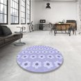 thumbnail image 4 of Ahgly Company Tapis d'Intérieur Lavables en Machine Rectangle Transitionnel Violet Mimosa Violet, 2' x 5', 4 of 7