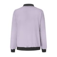 thumbnail image 5 of EQWLJWE Liquidation d'Été! Veste de Baseball Décontractée Mode pour Femmes avec Poches Zippées, 5 of 5