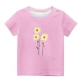 thumbnail image 4 of TopLLC Manches Courtes Col Rond Blouses & Chemises Chemises pour Enfants T-Shirt Graphique Manches Courtes Col Rond Crop Top pour 3-14 Ans Filles et Garçons T-Shirt Tee Blouse Fille, 4 of 4