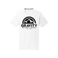 thumbnail image 1 of Gravity Outdoor Co. Youth Performance T-Shirt - Black Logo - White - Medium, 1 of 2