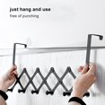 thumbnail image 4 of Wall Mount Hanger, Hanging Towel Rack Behind Door Hanger, Coat Rack Door Hanger, Door Hanger For Coats For Garage, Garden, Kitchen, Laundry, Office 6 Hooks, 4 of 8