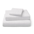 thumbnail image 1 of Mainstays Kids Ensemble de draps en microfibre , format simple, grille grise, 3 pièces, 1 of 8