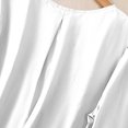 thumbnail image 4 of Timegard Hauts en Coton et Lin pour Femmes Manches 3/4 Col Rond Blouse Froncée Brodée Décontractée Ample, 4 of 7