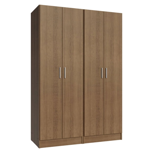 Madesa Garage Storage Cabinet Set 4 Doors 8 Utility Shelves 47"L Wooden Organization Unit for Garage and Tools 6 Adjustable Shelves Anti Tipping - Rustic