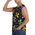 thumbnail image 3 of Kdxio Mardi Gras Carnaval4 Débardeur pour Homme Muscle Entraînement Gym Chandails Décontractés Sans Manches Chandails-3X-Grand, 3 of 7
