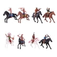 thumbnail image 1 of Esquirla Set of 8 Western Cowboy Figures Horse Riding Playset Indian Model Action Figures, 1 of 8