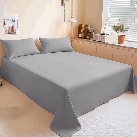 Luxury Hotel Bed Sheets, Ultra Soft Microfiber Bedding, Breathable and Comfortable Flat Sheet, Wrinkle and Fade Resistant, 71x91in