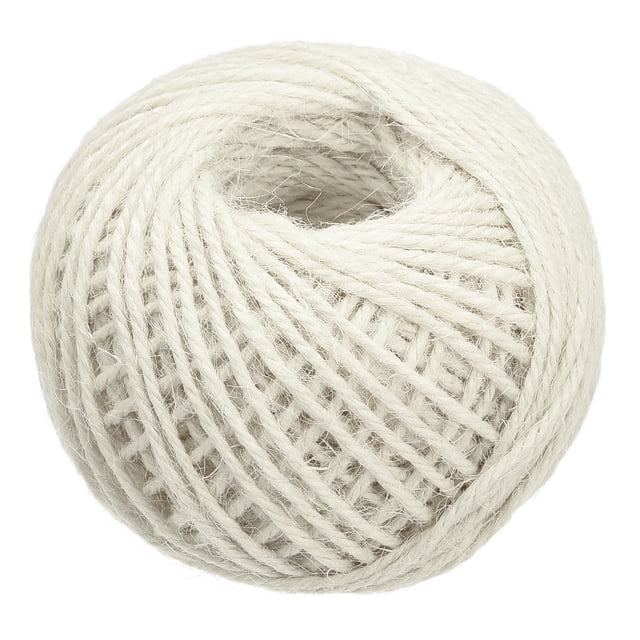 Uxcell 164 Feet 0.08" Jute Twine Jute Rope Jute Twine String Cords Beige for DIY