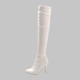 thumbnail image 1 of LSLJS Bottes Cuissardes à Talons Hauts pour Femmes, Chaussures pour Femmes Aguichant d'Hiver à Bout Pointu à Talons Hauts Fins, Bottes Hauteur Genou pour Femmes, 1 of 7