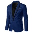 thumbnail image 4 of Men Solid Casual Long-sleeved Slim Single-row One-button Small Suit Coat, 4 of 9