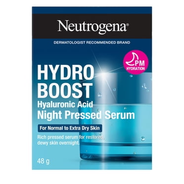 Neutrogena Hydro Boost Night Pressed Face Serum with Purified Hyaluronic Acid and Antioxidants for Moisturized Skin