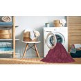 thumbnail image 2 of Ahgly Company Tapis Rond Lavable en Machine Intérieur Transitionnel Rouge Cramoisi, 3 Pieds Rond, 2 of 7