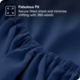 thumbnail image 4 of Bare Home Fitted Sheet - 22" Extra Deep Pocket - Premium 1800 Collection - California King, Dark Blue, 4 of 7