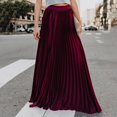 thumbnail image 2 of B91xZ Jupes pour Femmes Jupe Crayon Longue en Coton Stretch Modeste, Vin S, 2 of 4