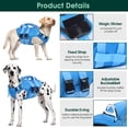 thumbnail image 3 of Kuoser Dog Life Jacket, Reflective and Adjustable Dog Life Vest for Small Medium Large Dogs Blue, M, 3 of 8