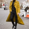 thumbnail image 1 of TIMIFIS Men's Full Length Trench Coat Long Wool Overcoat Winter Windbreaker-YellowFall, 1 of 1